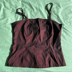 vintage goth corset style top